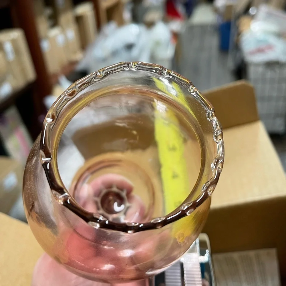 Home Interiors set of 4 Dusty Pink clear  Votive Holders